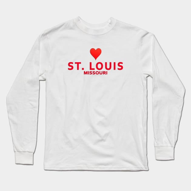 St Louis Missouri Long Sleeve T-Shirt by SeattleDesignCompany